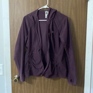 North Face Large hooded zip up, purple